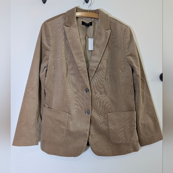 Talbots Tan Corduroy Blazer NWT 14 Classic Preppy Academia Quiet Luxury Jacket - Picture 8 of 10
